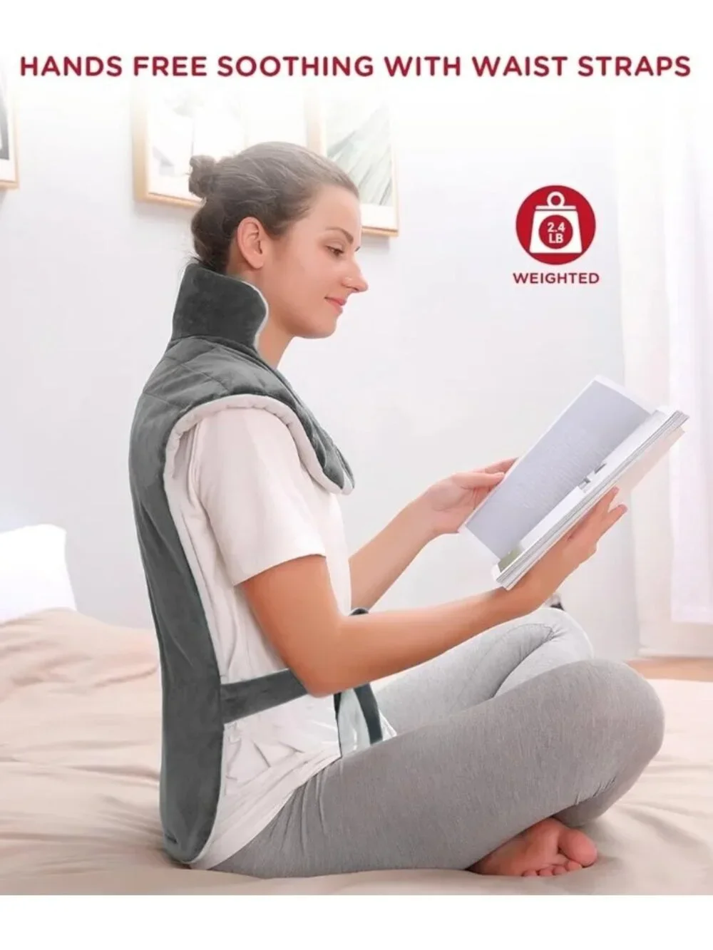 Comfytemp Weighted Heating Pad for Neck and Shoulders, 2.2lb Large Electric